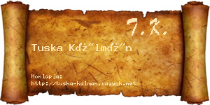 Tuska Kálmán névjegykártya