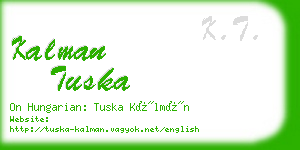 kalman tuska business card